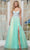 Colors Dress 3497 - Sequin Appliqued Plunging Neck Prom Dress Prom Dresses