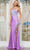 Colors Dress 3513 - Illusion Slit Embroidered Prom Gown Prom Dresses