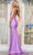 Colors Dress 3513 - Illusion Slit Embroidered Prom Gown Prom Dresses