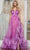 Colors Dress 3591 - Strapless Floral Printed Prom Gown Prom Dresses