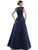 Colors Dress MV1012 - Floral Lace Illusion Jewel Formal Gown Special Occasion Dress 12 / Navy