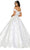 Dancing Queen 0153 - Off-Shoulder Lace Applique Ballgown Wedding Dresses