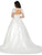 Dancing Queen 0156 - Sheer Long Sleeve Plunging V-Neck Wedding Ballgown Special Occasion Dress