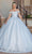 Dancing Queen 0256 - Embroidered Off-Shoulder Ballgown Quinceanera Dresses XS / Off White