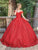 Dancing Queen - 1527 Beaded Floral Appliqued Off Shoulder Ballgown Quinceanera Dresses