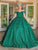 Dancing Queen - 1527 Beaded Floral Appliqued Off Shoulder Ballgown Quinceanera Dresses