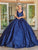 Dancing Queen - 1558 Sequin V-Neck Ballgown Quinceanera Dresses XS / Navy