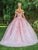 Dancing Queen - 1620 Off Shoulder Floral Ballgown Quinceanera Dresses