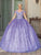 Dancing Queen - 1640 3D Floral Applique Corset Lace-Up Back Ballgown Quinceanera Dresses XS / Lilac