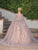 Dancing Queen - 1649 Embellished V Neck Fit and Flare Gown Quinceanera Dresses