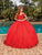 Dancing Queen 1698 - Embellished Off-Shoulder Ballgown Ball Gowns XS / Red