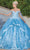 Dancing Queen 1782 - Glitter Sequined Overlay Ballgown Ball Gowns