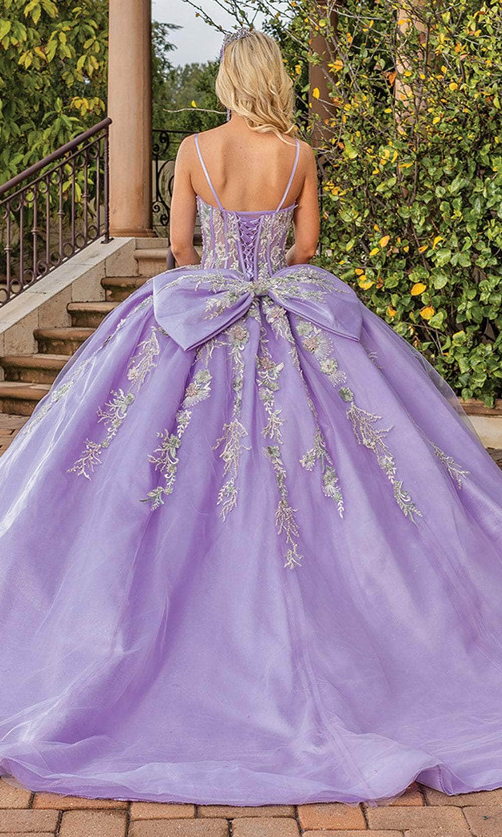 Queendancer Women Lavender Strapless Tiered Tulle Corset Prom Dress with  Appliques – queendanceruk