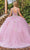 Dancing Queen 1896 - Floral Sequin Plunging V-Neck Ballgown Quinceanera Dresses