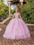 Dancing Queen 1896 - Floral Sequin Plunging V-Neck Ballgown Special Occasion Dress