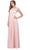 Dancing Queen 2240 - Jeweled Waist Long Dress Bridesmaid Dresses XS / Blush