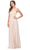 Dancing Queen 2240 - Jeweled Waist Long Dress Bridesmaid Dresses XS / Champagne