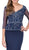 Dancing Queen - 2290 Beaded Sheer Quarter Length Sleeve Sheath Prom Dress Evening Dresses XL / Navy