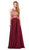 Dancing Queen - 2297 Sheer Embroidered Pleated Prom Dress Prom Dresses XS / Burgundy