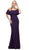 Dancing Queen - 2348 Ruffled Off Shoulder Fitted Prom Dress Evening Dresses XS / Plum