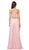 Dancing Queen - 2369 Embroidered Sheer Halter Chiffon Prom Dress Prom Dresses