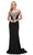 Dancing Queen 2414 - Applique Off Shoulder Long Gown Prom Dresses XS / Black