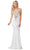 Dancing Queen 2414 - Applique Off Shoulder Long Gown Prom Dresses XS / Off White