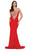 Dancing Queen 2414 - Applique Off Shoulder Long Gown Prom Dresses XS / Red