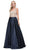 Dancing Queen 2416 - Beaded Bodice V-Neck Prom Gown Prom Dresses XS / Navy