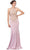 Dancing Queen 2457 - Halter Embroidered Prom Dress Prom Dresses M / Navy