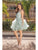 Dancing Queen 3273 - Lace V-Neck Ruffled Cocktail Dress Cocktail Dresses