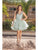 Dancing Queen 3273 - Lace V-Neck Ruffled Cocktail Dress Cocktail Dresses XXS / Sage