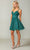 Dancing Queen 3342 - Floral Applique Cocktail Dress Special Occasion Dress XS / Hunter Green