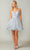 Dancing Queen 3350 - Butterfly Applique Cocktail Dress Special Occasion Dress XS / Silver