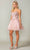 Dancing Queen 3351 - Embellished Floral Cocktail Dress Special Occasion Dress XS / Blush