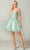 Dancing Queen 3351 - Embellished Floral Cocktail Dress Special Occasion Dress XS / Sage