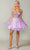 Dancing Queen 3353 - Sequin Corset Cocktail Dress Special Occasion Dress XS / Lilac