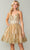 Dancing Queen 3358 - Sequin A-Line Cocktail Dress Special Occasion Dress XS / Gold