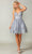 Dancing Queen 3358 - Sequin A-Line Cocktail Dress Special Occasion Dress XS / Silver