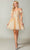 Dancing Queen 3363 - Bow Sleeve Cocktail Dress Special Occasion Dress XS / Gold