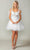 Dancing Queen 3365 - Applique Corset Cocktail Dress Special Occasion Dress XS / Off White