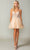 Dancing Queen 3368 - Beaded Lace Short Dress Special Occasion Dress XS / Champagne