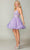 Dancing Queen 3368 - Beaded Lace Short Dress Special Occasion Dress XS / Lilac