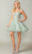 Dancing Queen 3368 - Beaded Lace Short Dress Special Occasion Dress XS / Sage