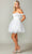 Dancing Queen 3371 - Off Shoulder Tulle Cocktail Dress Special Occasion Dress XS / Off White