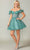 Dancing Queen 3379 - Puff Sleeve Tulle Cocktail Dress Special Occasion Dress