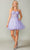 Dancing Queen 3382 - Sheer Corset Cocktail Dress Special Occasion Dress XS / Lilac