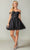 Dancing Queen 3383 - Off Shoulder Corset Cocktail Dress Special Occasion Dress XS / Black