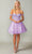 Dancing Queen 3383 - Off Shoulder Corset Cocktail Dress Special Occasion Dress XS / Lilac