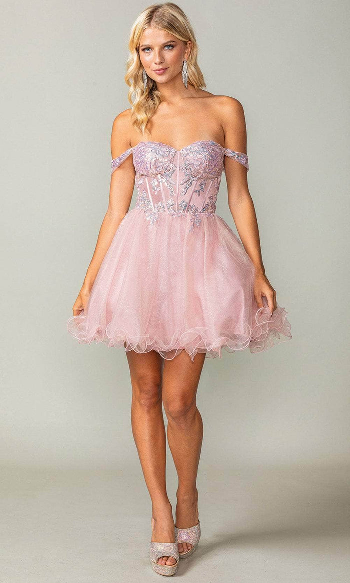 Dancing Queen 3383 - Sweetheart Cocktail Dress Special Occasion Dress M / Rose Gold